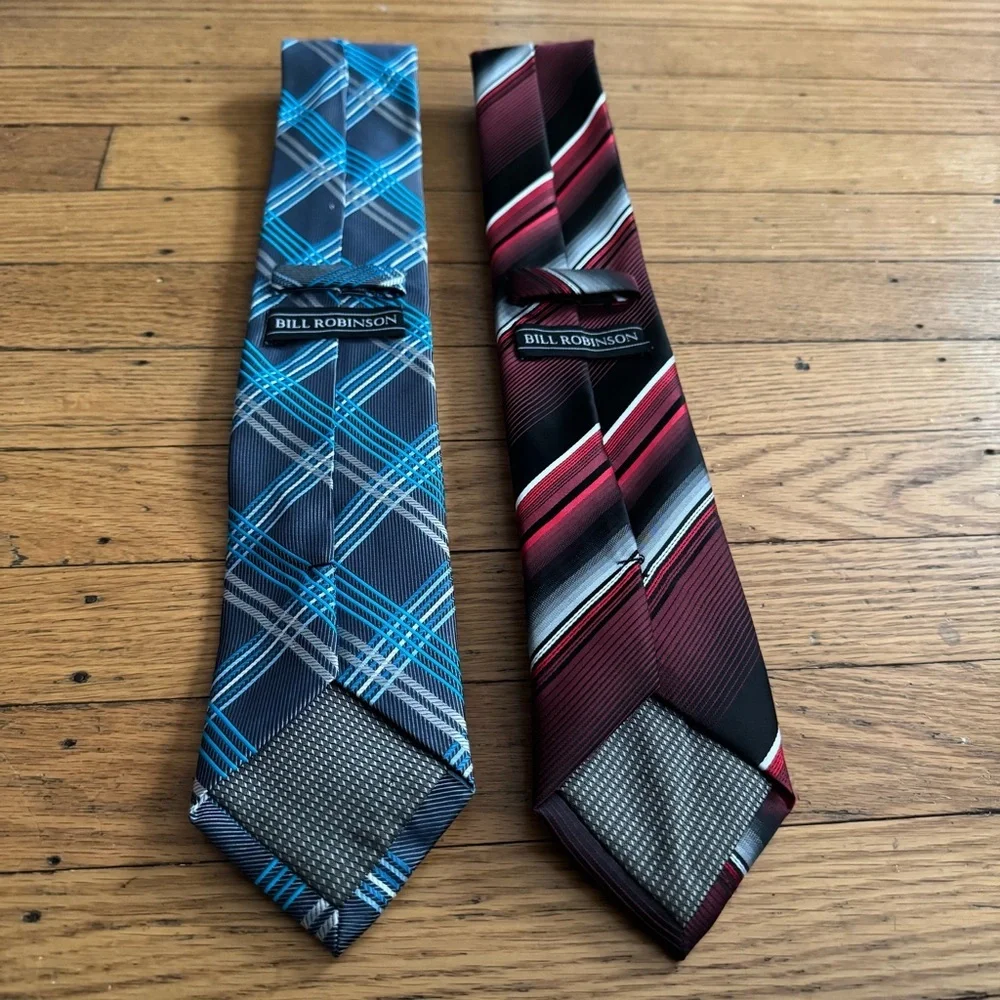 Bill Robinson set of two plaid ties - Picture 4 of 7
